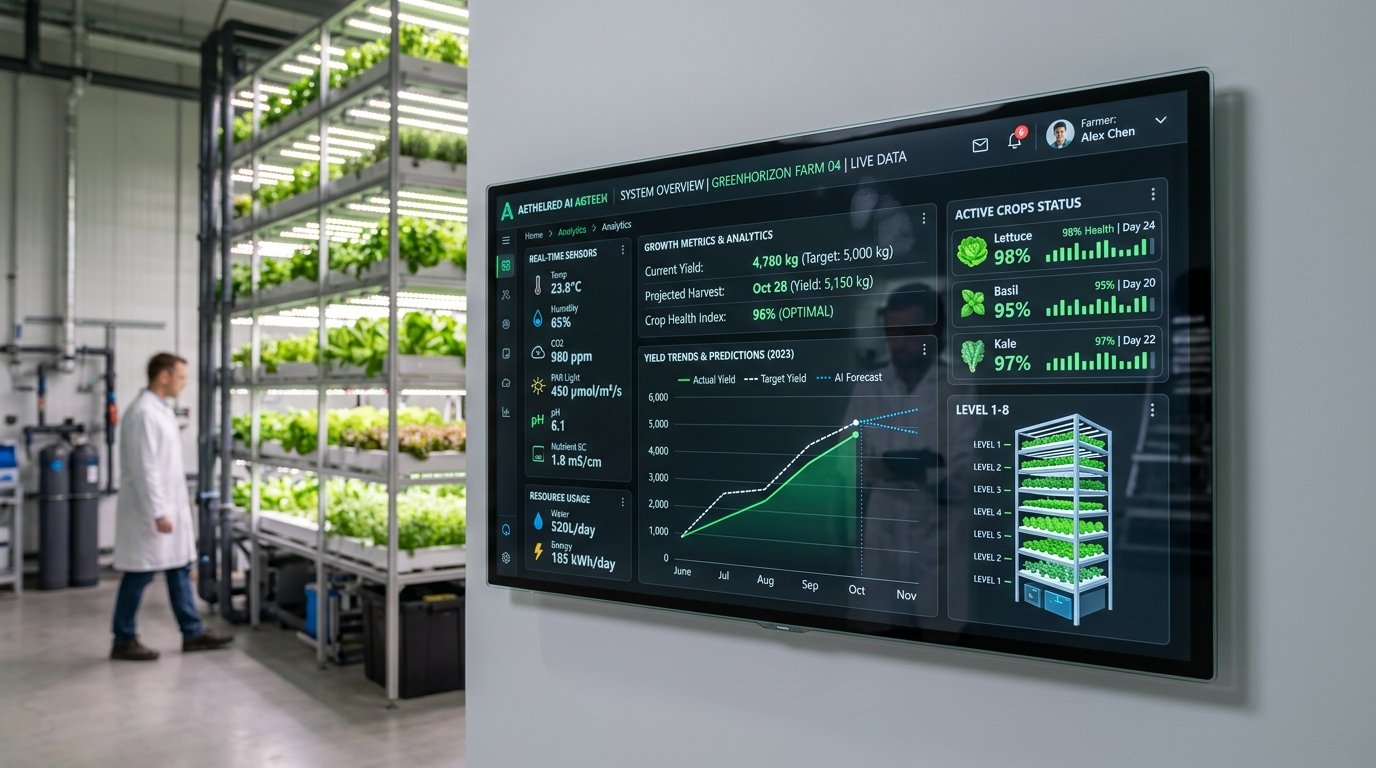 Machine learning dashboard for controlled environment agriculture